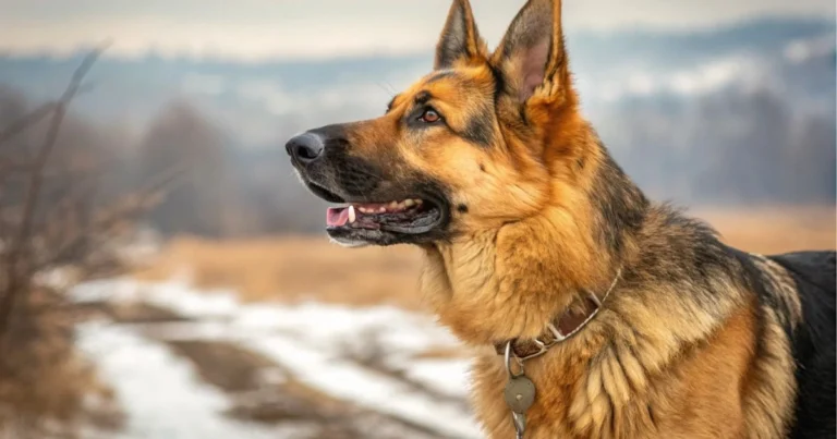german shepherd and a golden retriever