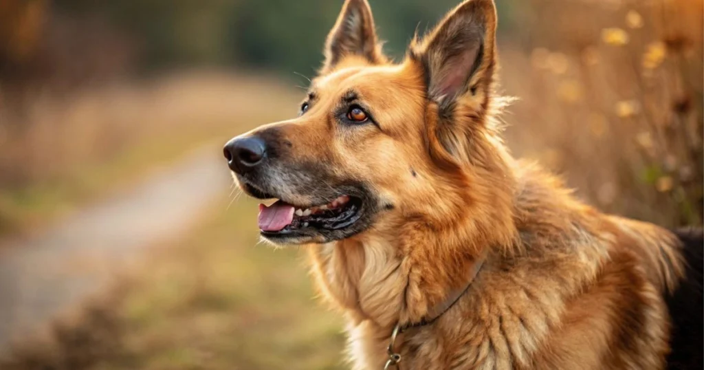 german shepherd and a golden retriever