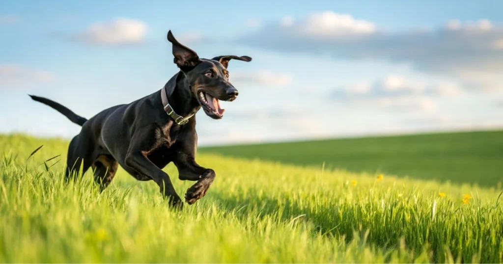black lab doberman mix