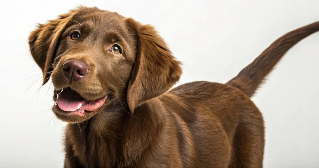 chocolate lab golden retriever mix