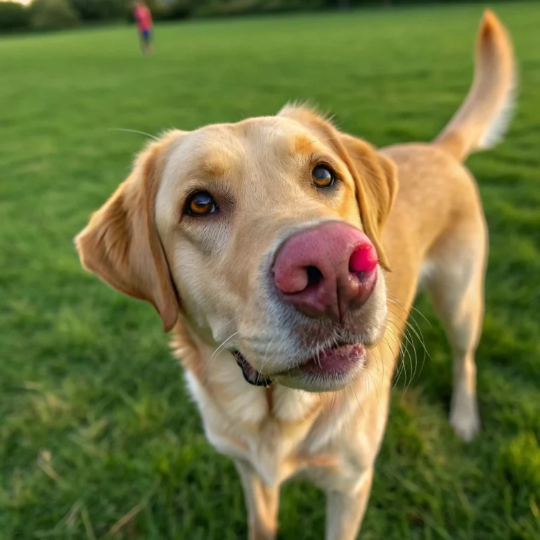 pink nose labrador