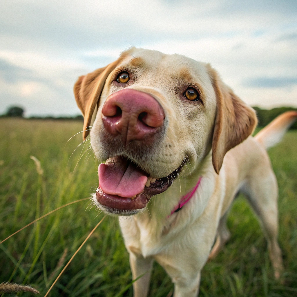 pink nose labrador