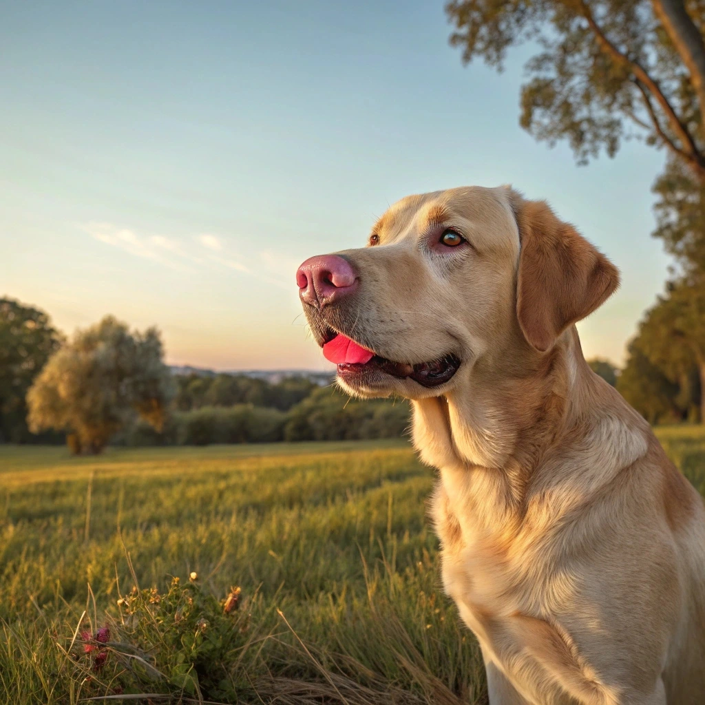 pink nose labrador